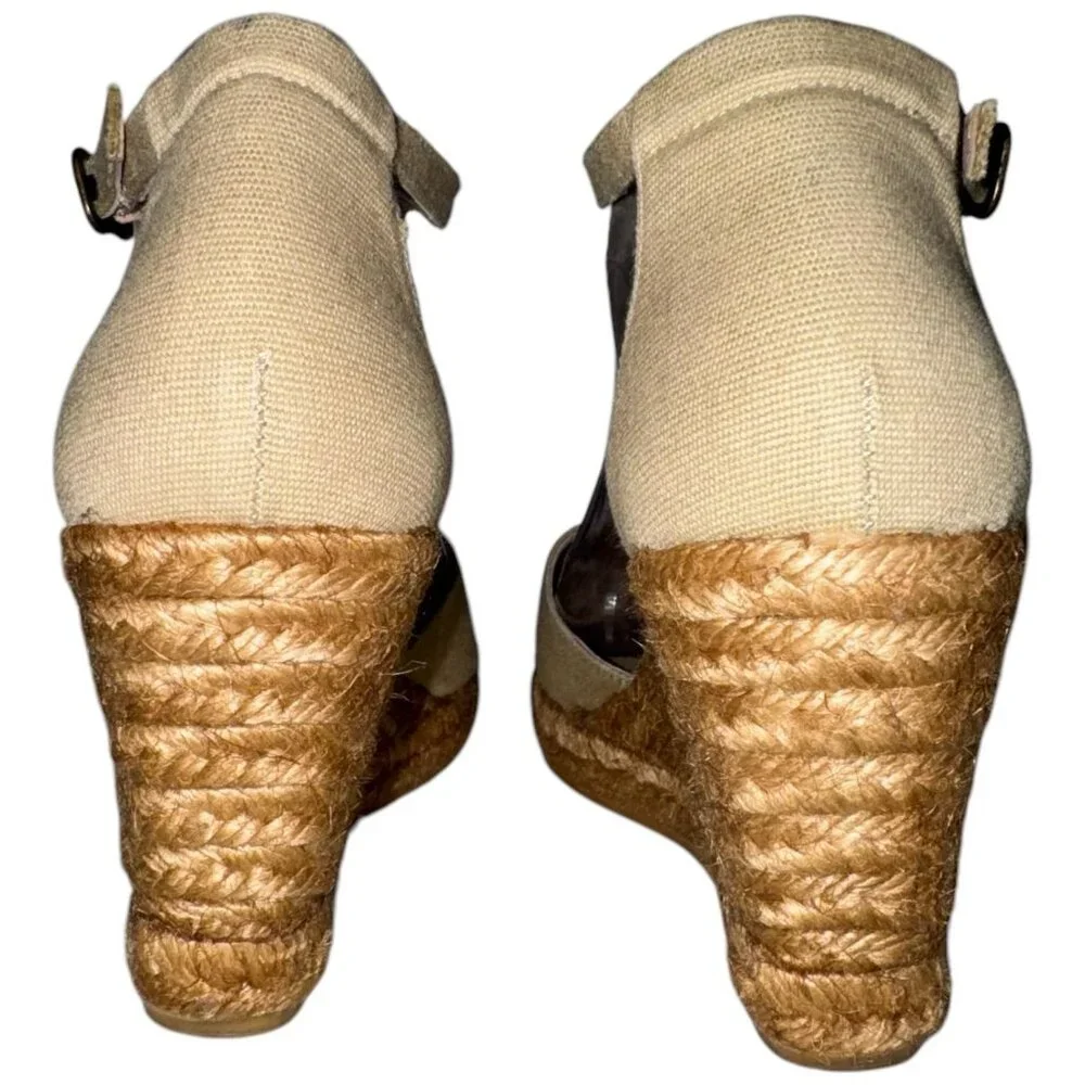 Viscata Barcelona Estartit Canvas Espadrille Wedge Heel Sandals 41 10 Closed Toe